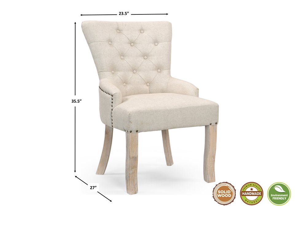 Five Piece Brown Round Solid Wood Dining Set with Four Chairs