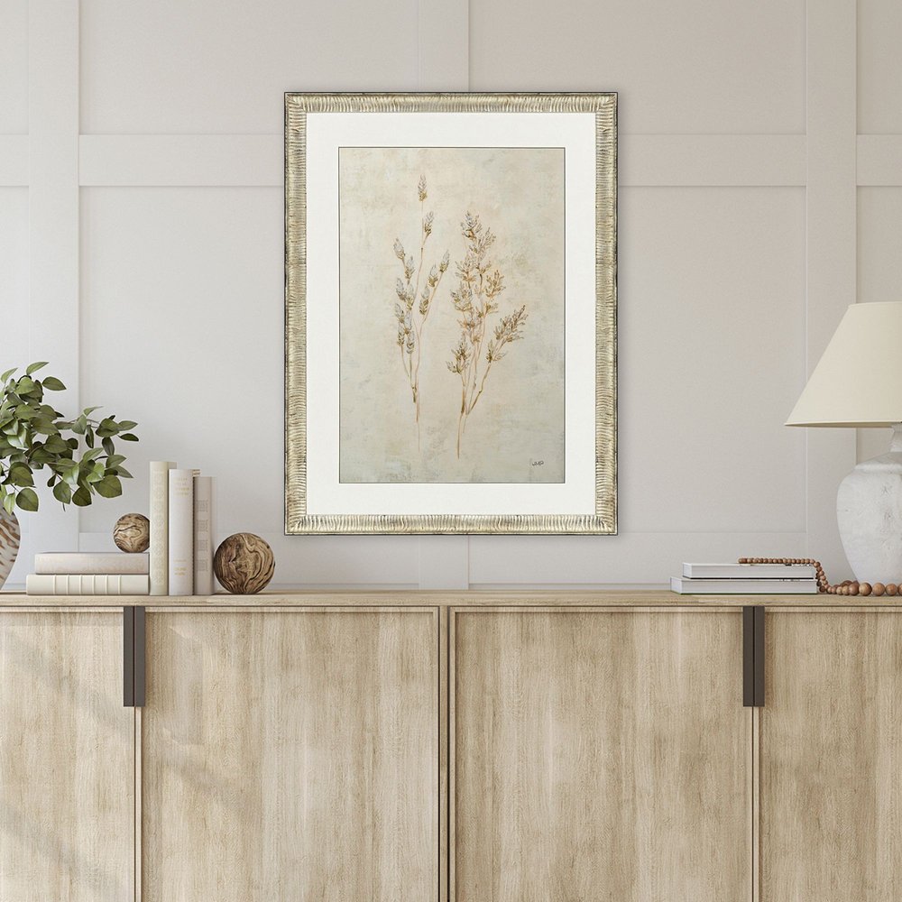 Whispering Grasses II Silver Framed Wall Art