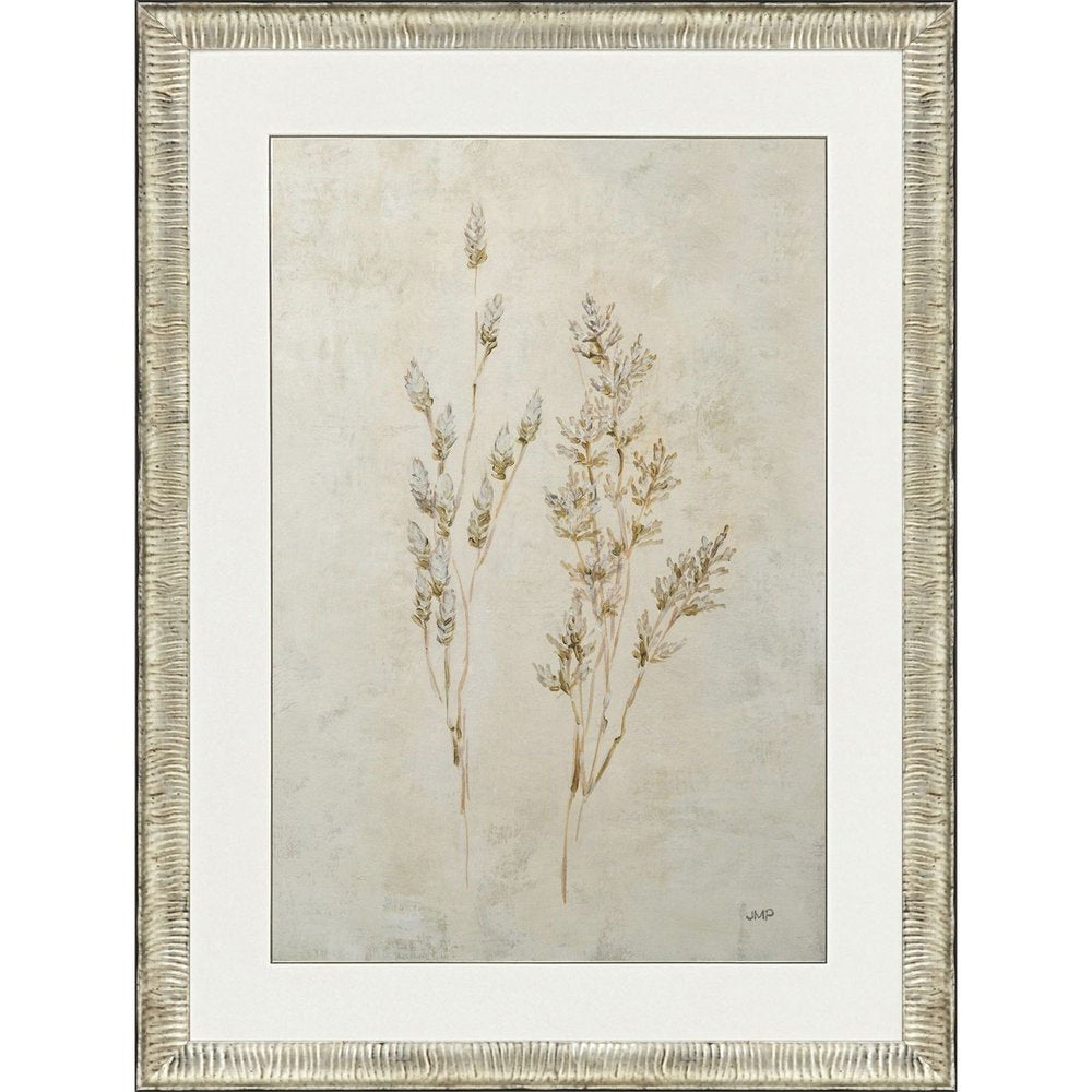 Whispering Grasses II Silver Framed Wall Art