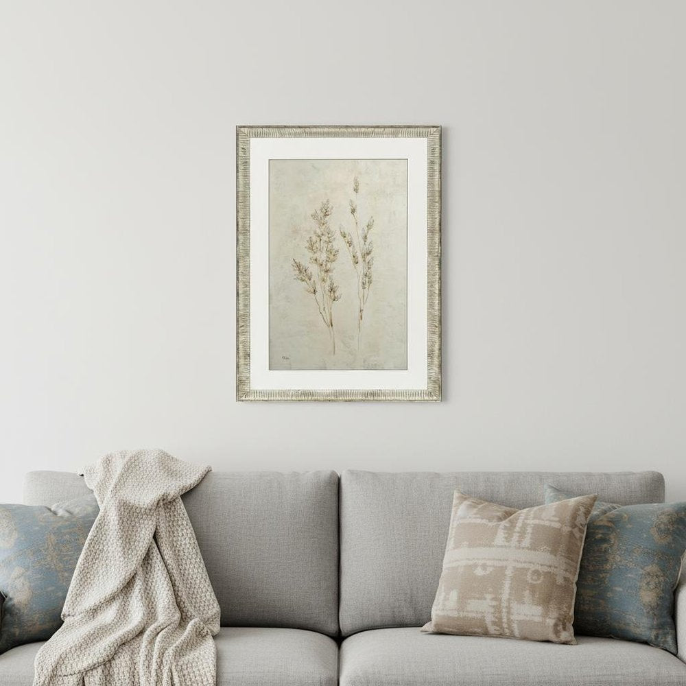 Whispering Grasses II Silver Framed Wall Art