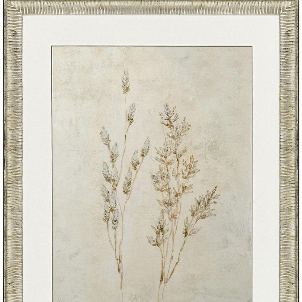 Whispering Grasses II Silver Framed Wall Art