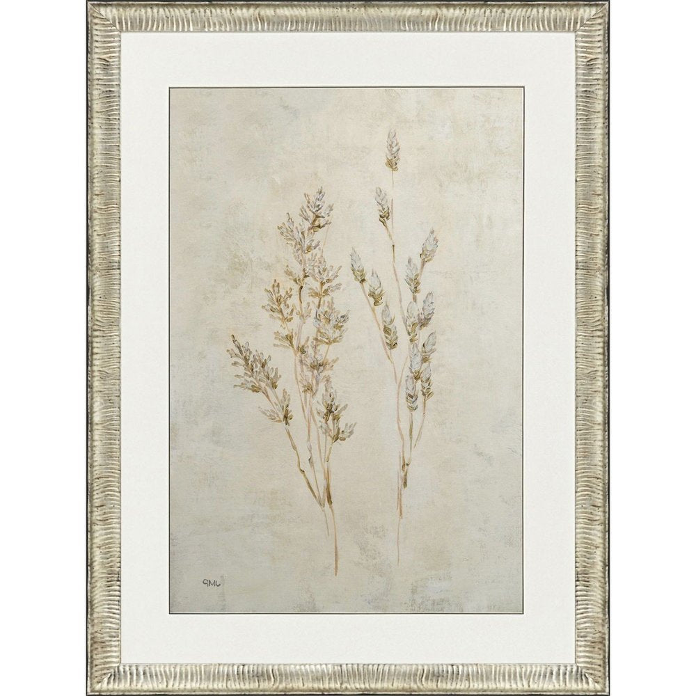 Whispering Grasses II Silver Framed Wall Art