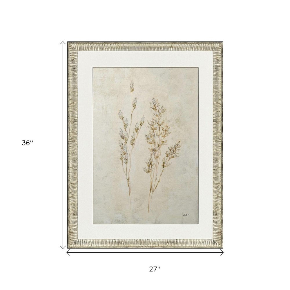 Whispering Grasses II Silver Framed Wall Art