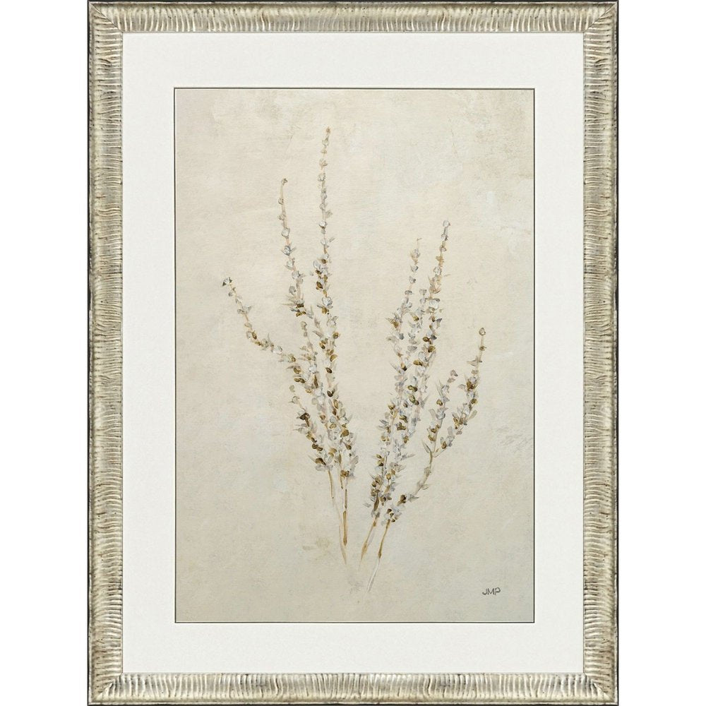 Whispering Grasses III Silver Framed Wall Art