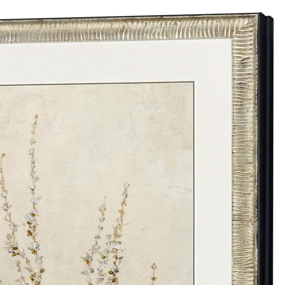 Whispering Grasses III Silver Framed Wall Art