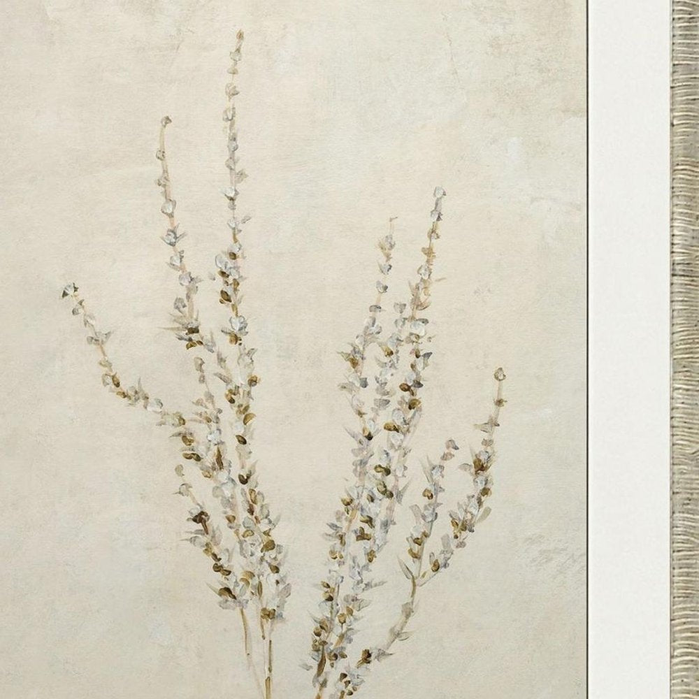 Whispering Grasses III Silver Framed Wall Art