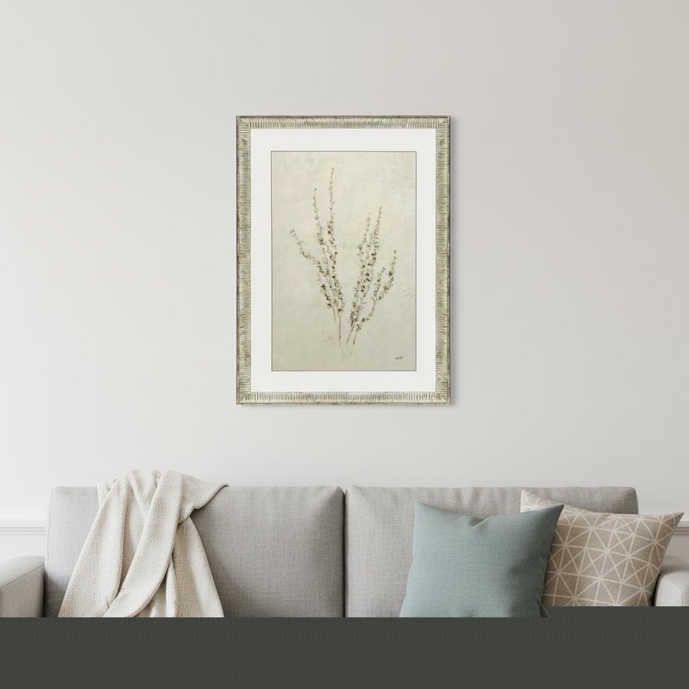 Whispering Grasses III Silver Framed Wall Art