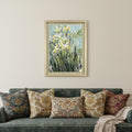 White Irises Gold Framed Wall Art