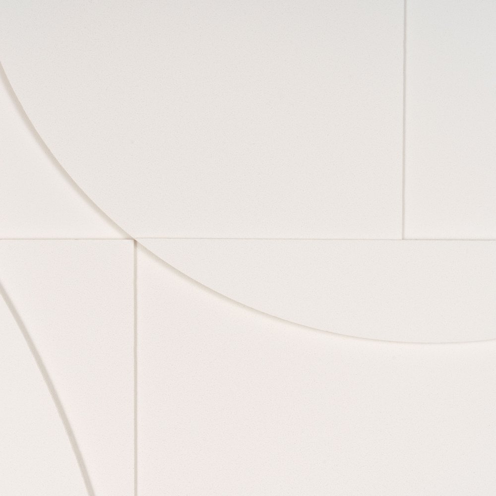 White Minimalist Geo Brown Shadowbox Wall Art