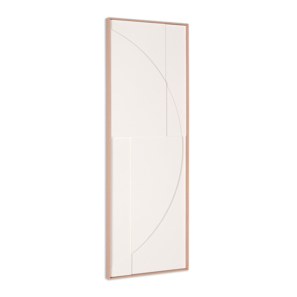 White Geo Brown Shadowbox Wall Art