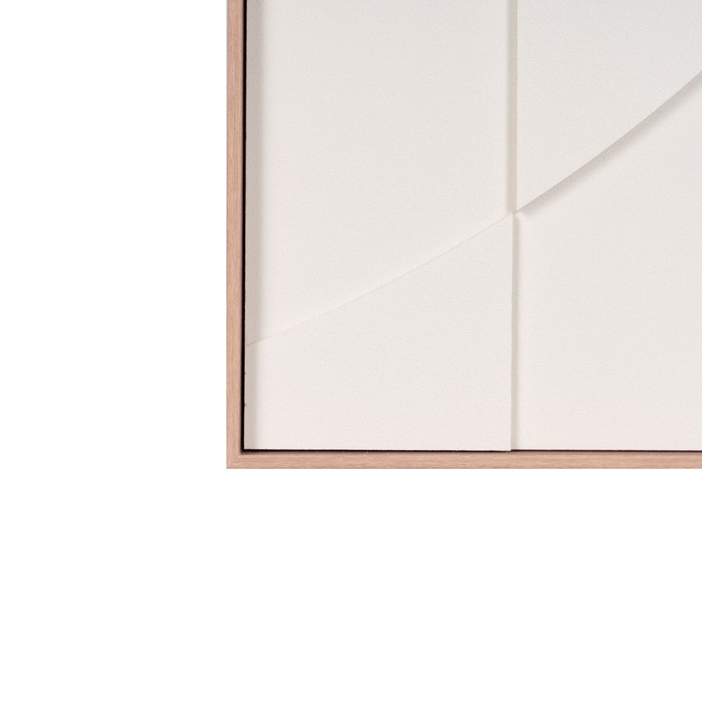 White Geo Brown Shadowbox Wall Art
