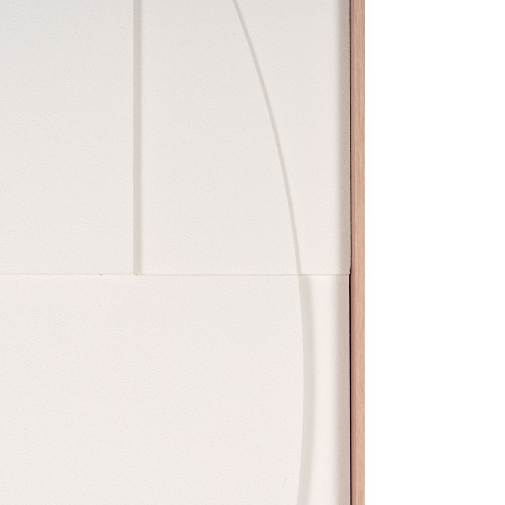 White Geo Brown Shadowbox Wall Art