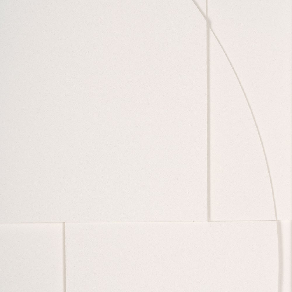 White Geo Brown Shadowbox Wall Art