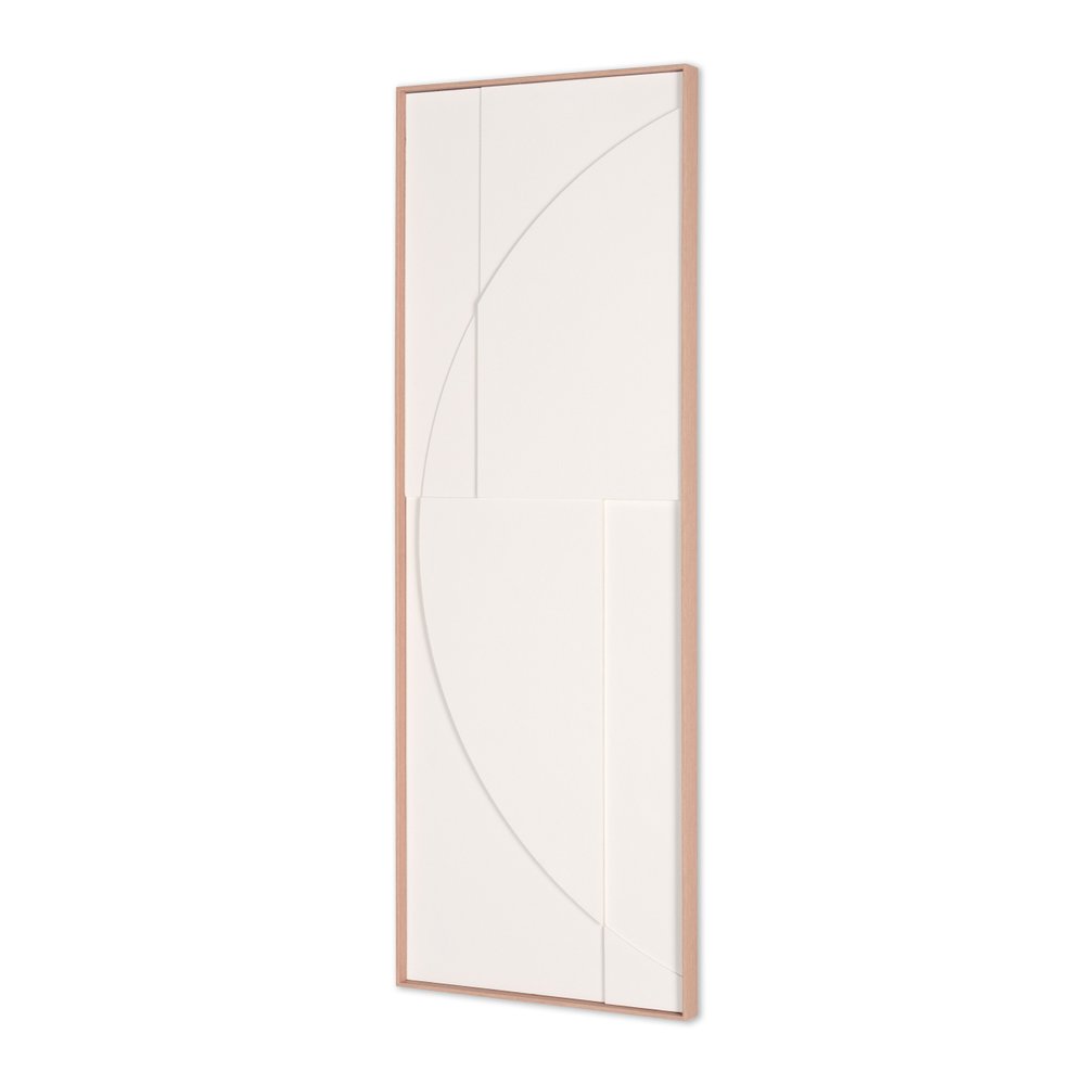 White Geo Brown Shadowbox Wall Art