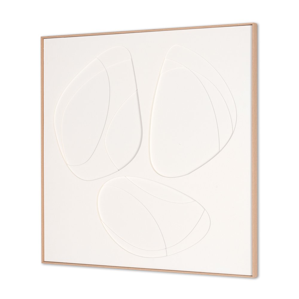 White Geo Trio Brown Shadowbox Wall Art