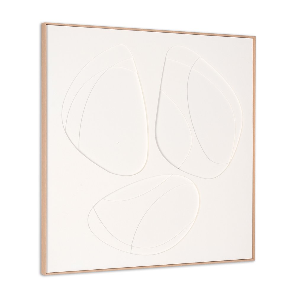White Geo Trio Brown Shadowbox Wall Art