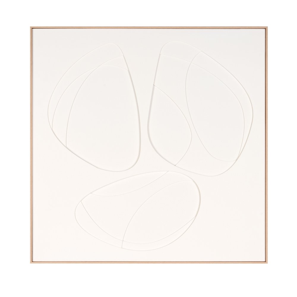 White Geo Trio Brown Shadowbox Wall Art