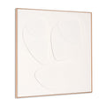White Curvy Geo Trio Brown Shadowbox Wall Art
