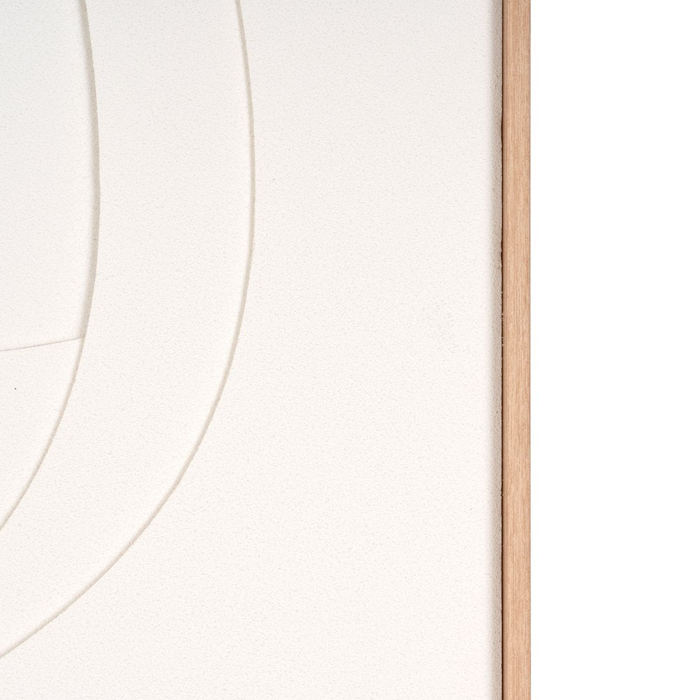 White Curvy Geo Trio Brown Shadowbox Wall Art