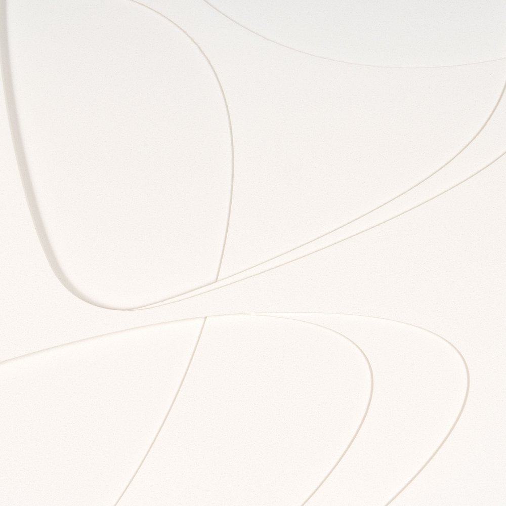 White Curvy Geo Trio Brown Shadowbox Wall Art