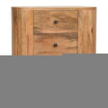 26" Oak Solid Wood Oval Accent Cabinet With Three Drawers