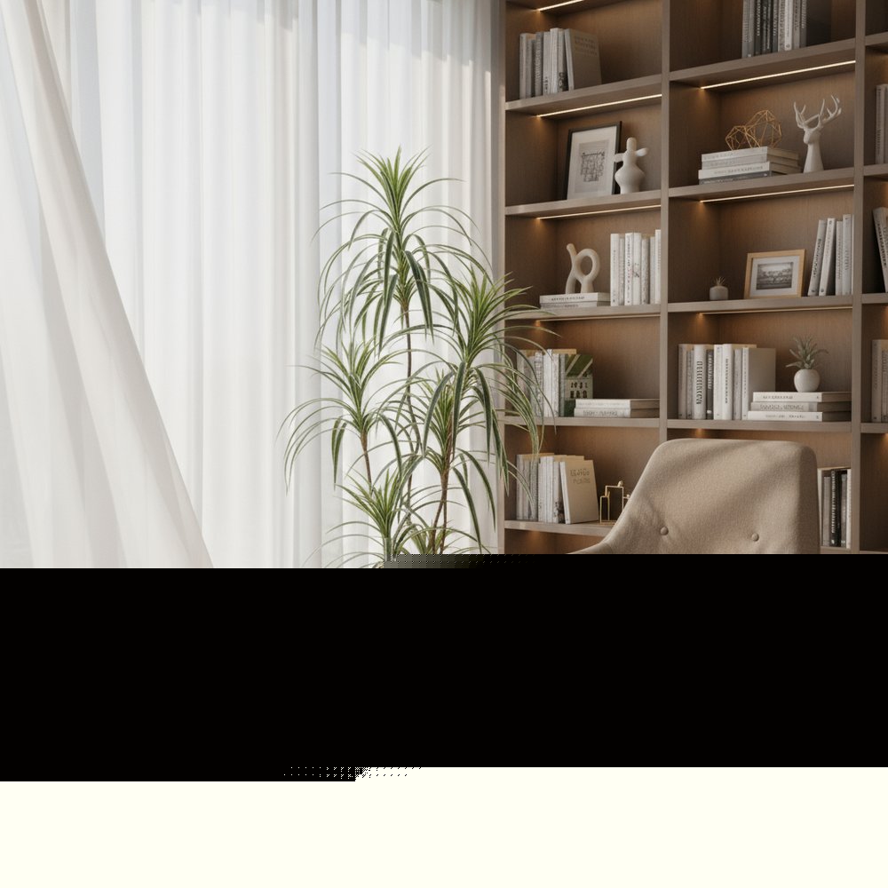 63" Green Artificial Dracaena Tree In Cylindrical Black Cement Pot