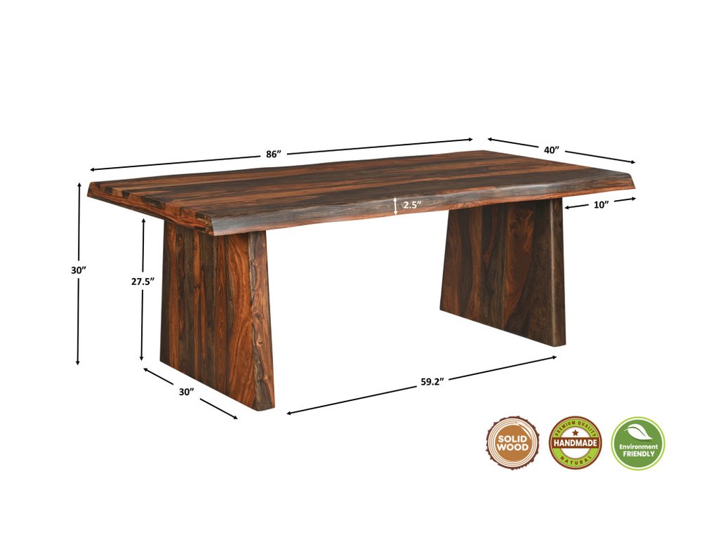 Nine Piece Brown Solid Wood Dining Set with Eight Chairs and One Bench