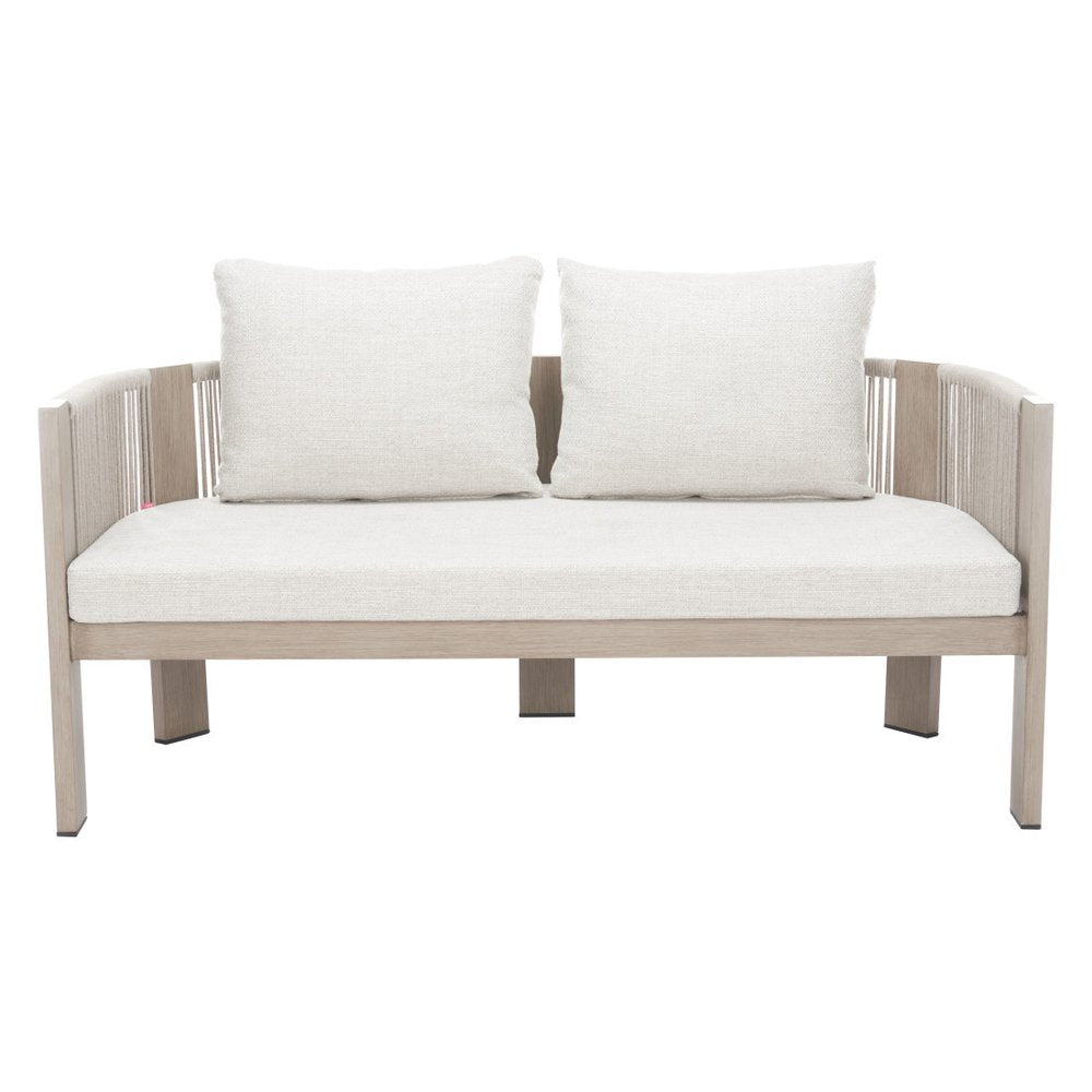 59" Beige Polypropylene Sofa