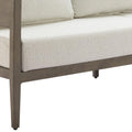 78" Beige Polypropylene Aluminum Sofa