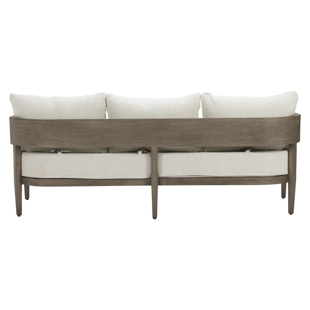 78" Beige Polypropylene Aluminum Sofa