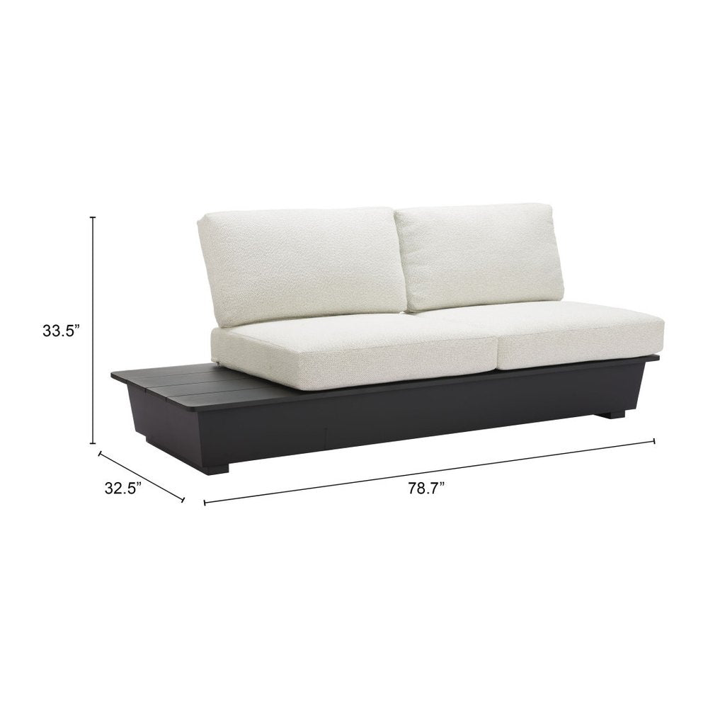79" Beige Polypropylene Sofa
