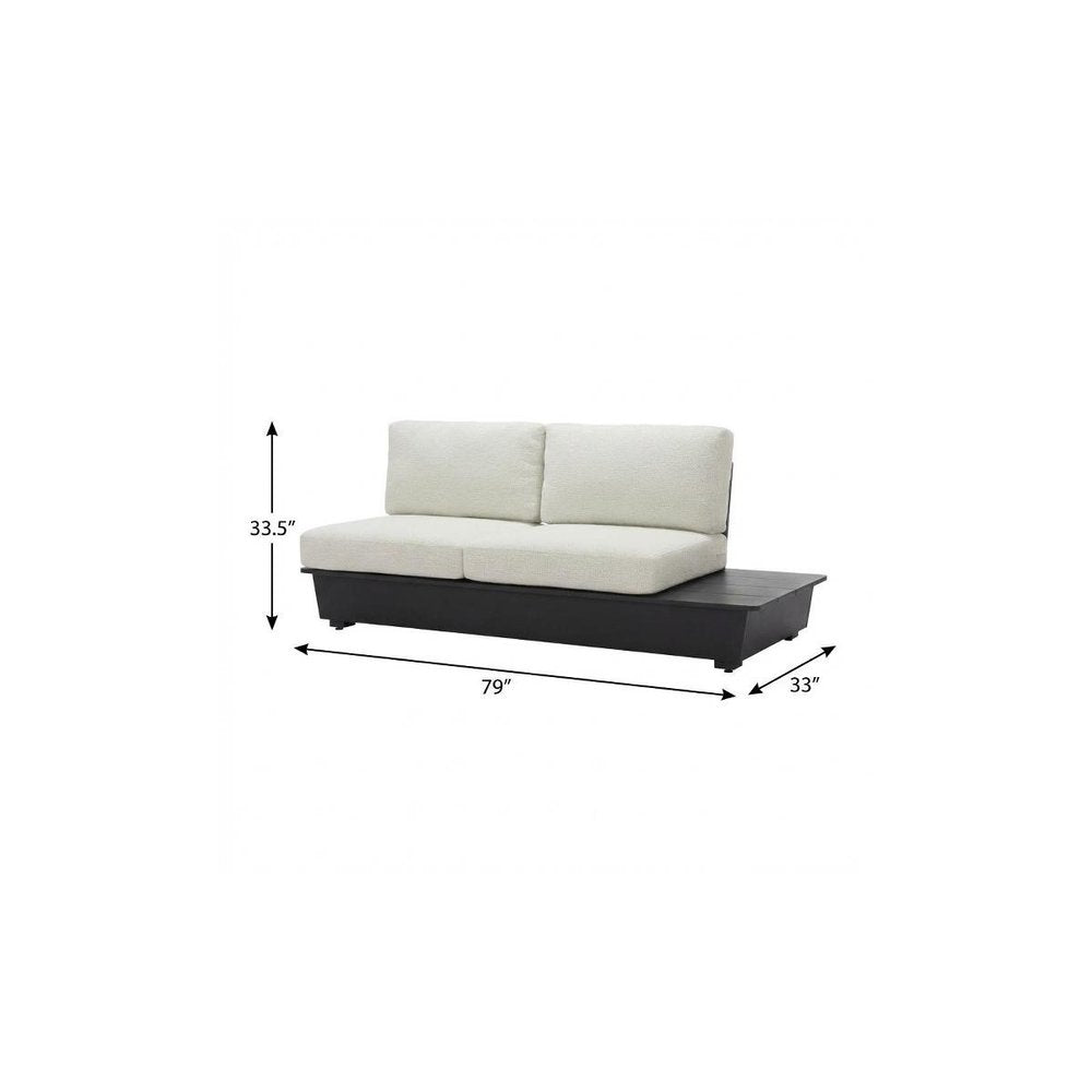 79" Beige Polypropylene Sofa
