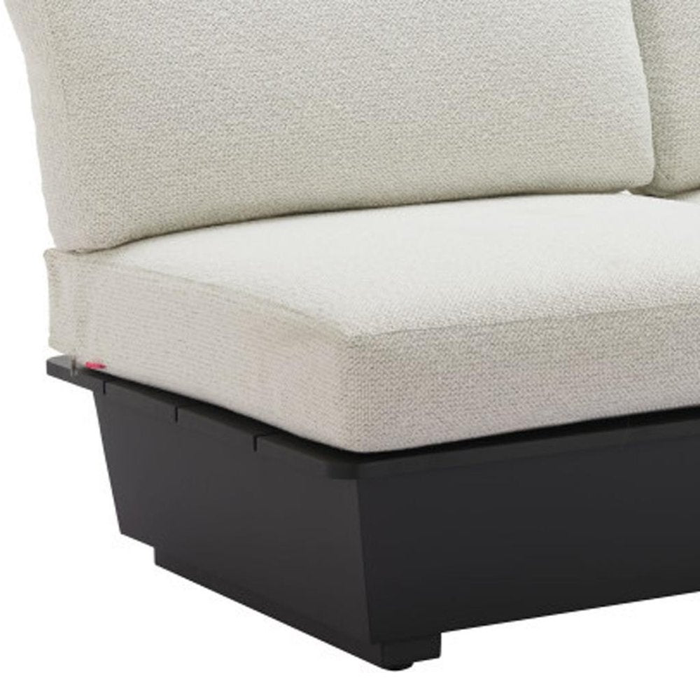 79" Beige Polypropylene Sofa