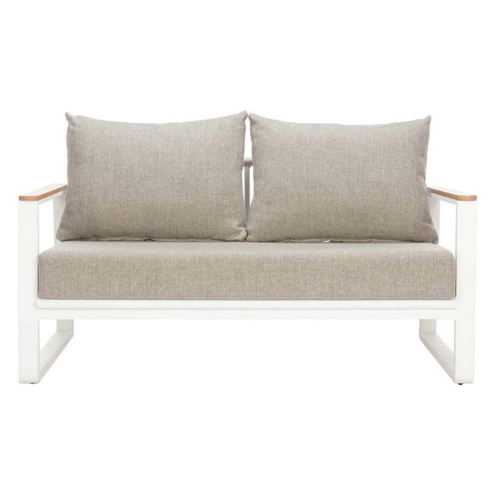 56" Taupe Polypropylene Sofa