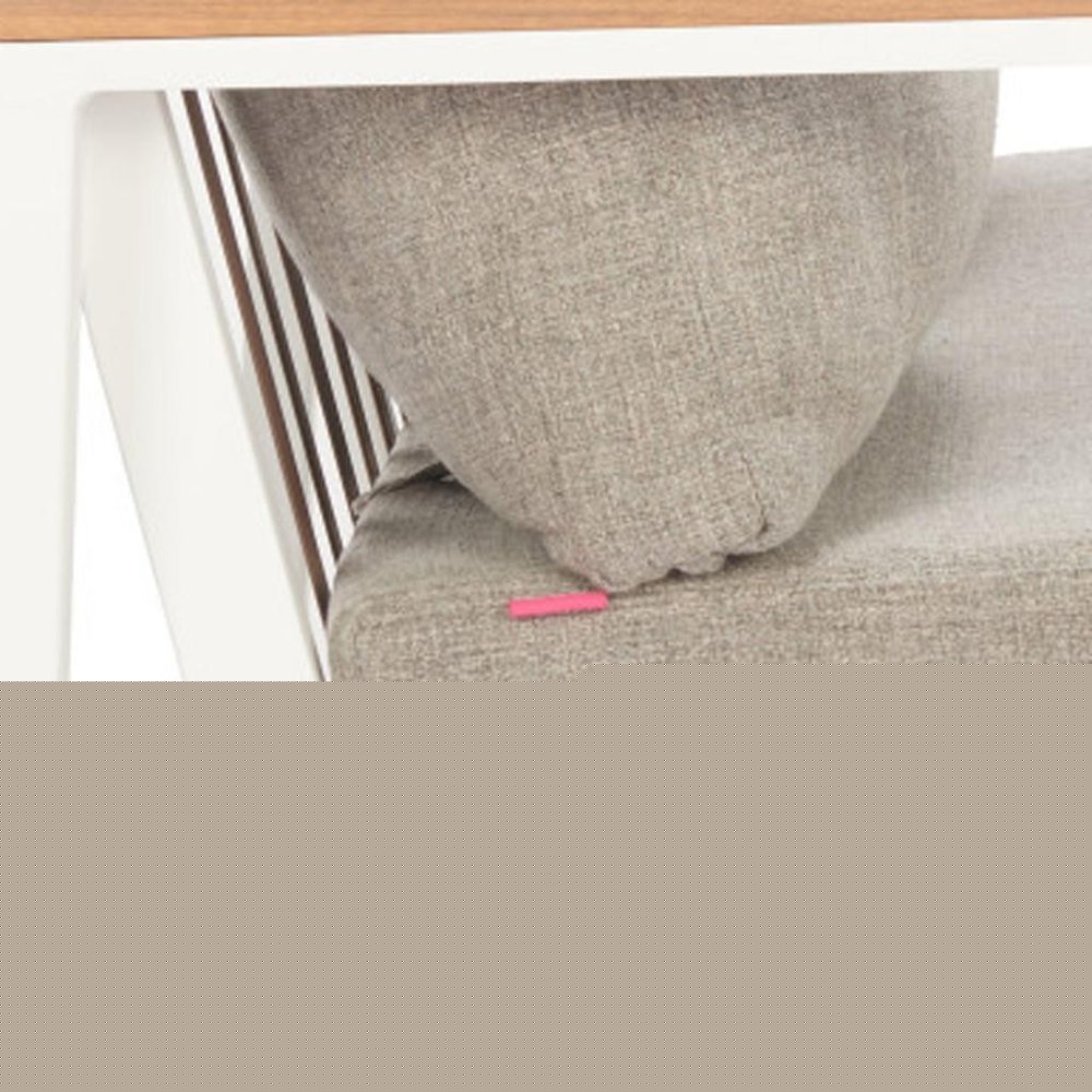 56" Taupe Polypropylene Sofa
