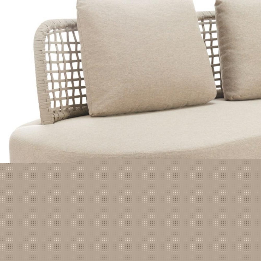 75" Beige Fabric Sofa