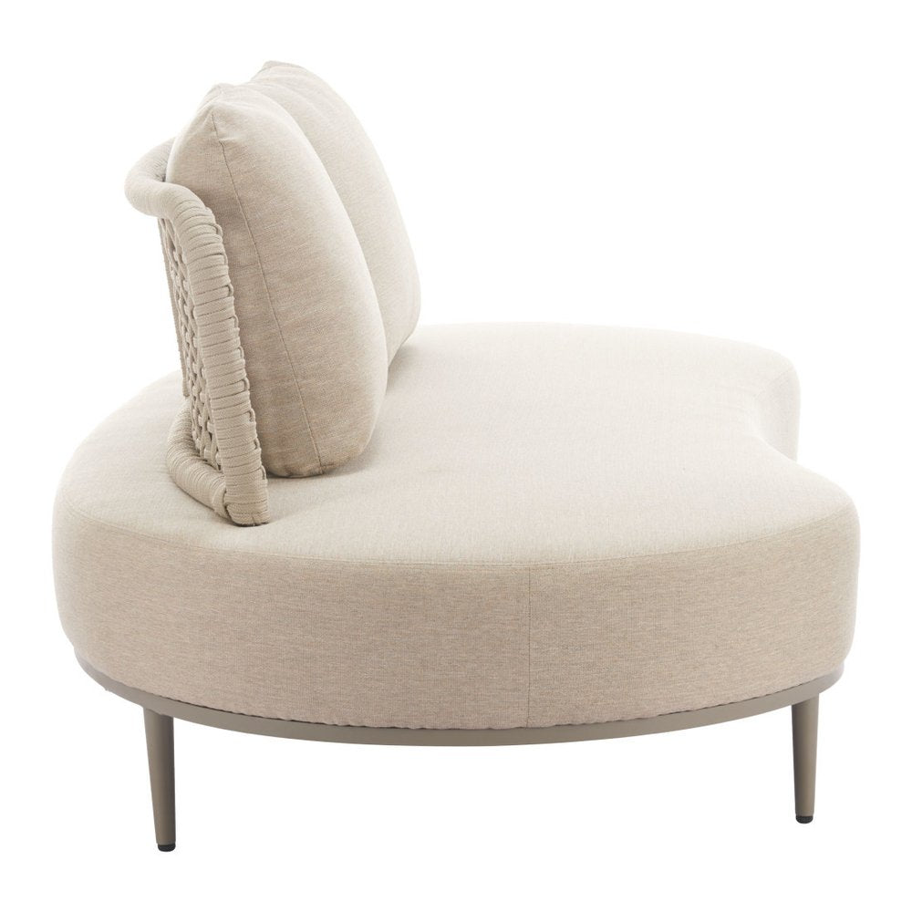 75" Beige Fabric Sofa