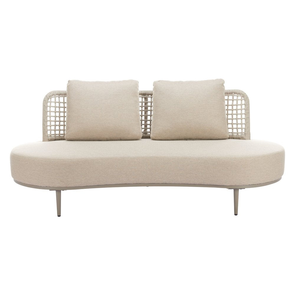 75" Beige Fabric Sofa