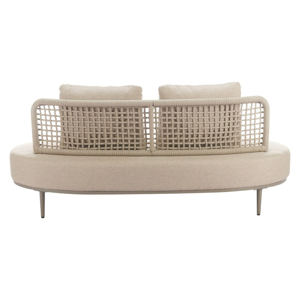 75" Beige Fabric Sofa