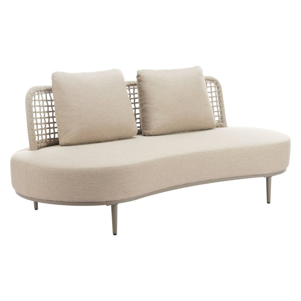 75" Beige Fabric Sofa