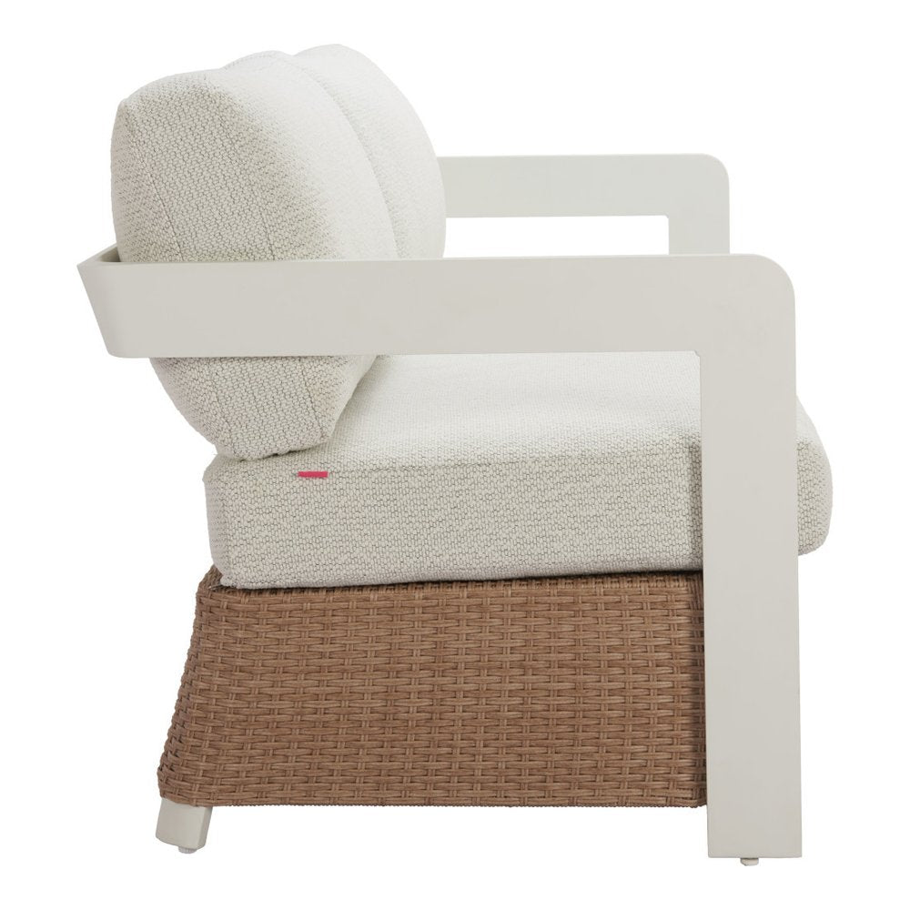 73" White Polypropylene Sofa
