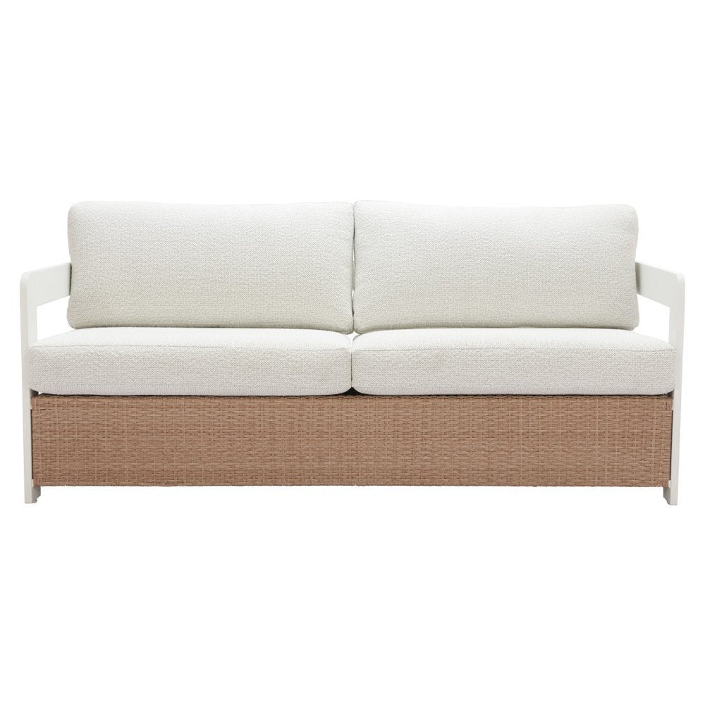 73" White Polypropylene Sofa
