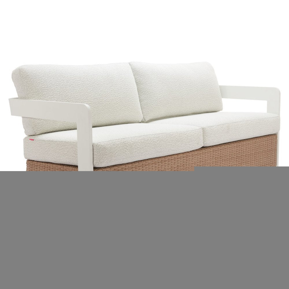 73" White Polypropylene Sofa