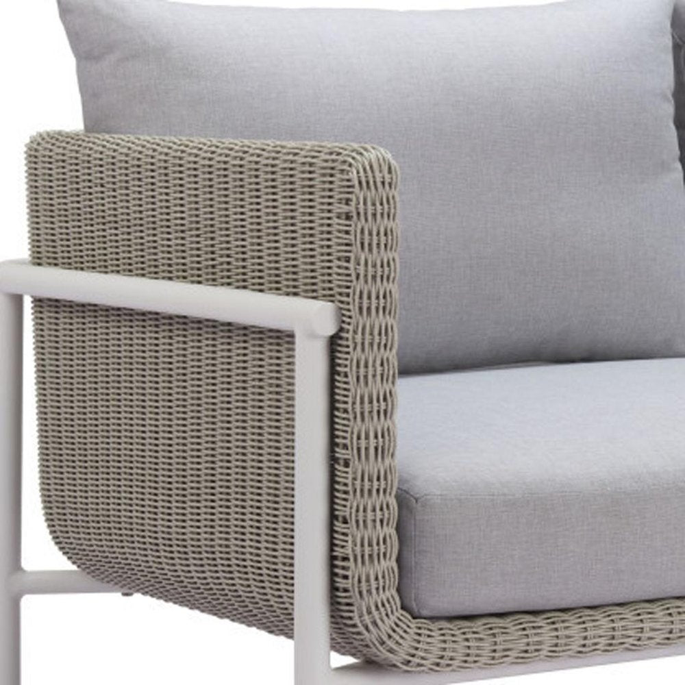 59" Gray Polypropylene Sofa