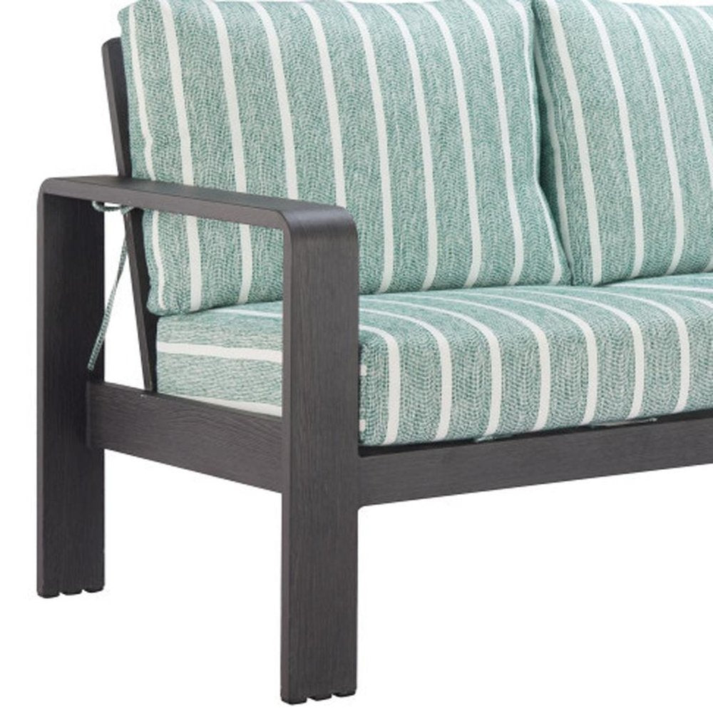 83" Green Polypropylene Sofa