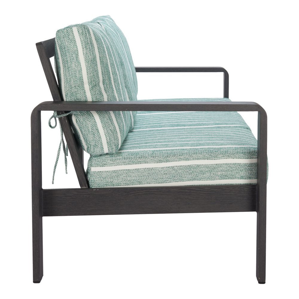 83" Green Polypropylene Sofa