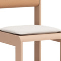 Set of Two White and Natural Slipcovered Open Back Dining Side Chairs