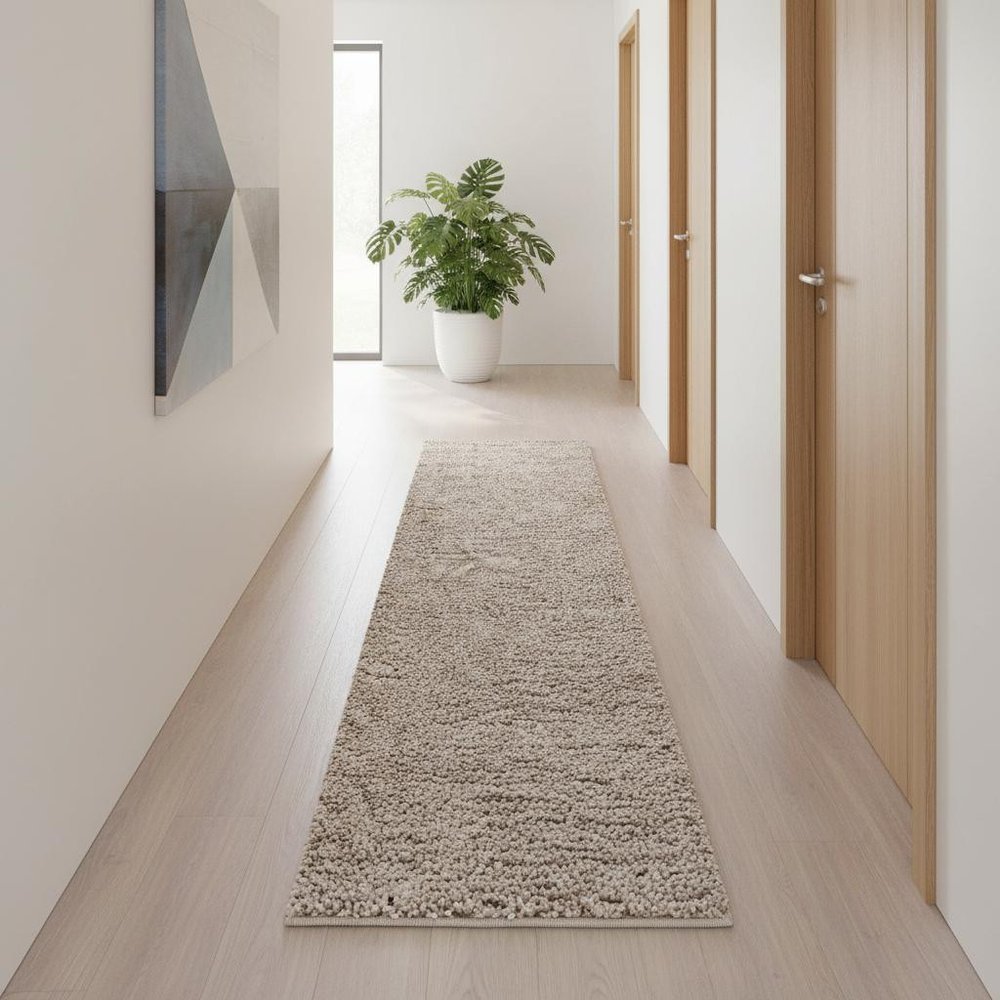 10' Beige Flatweave Runner Rug