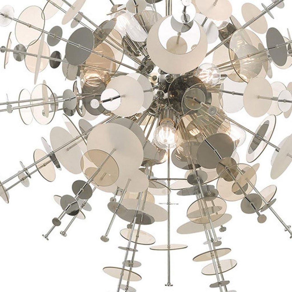 Twelve Light Dimmable Chandelier With Shades