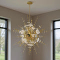 Twelve Light Dimmable Chandelier With Shades
